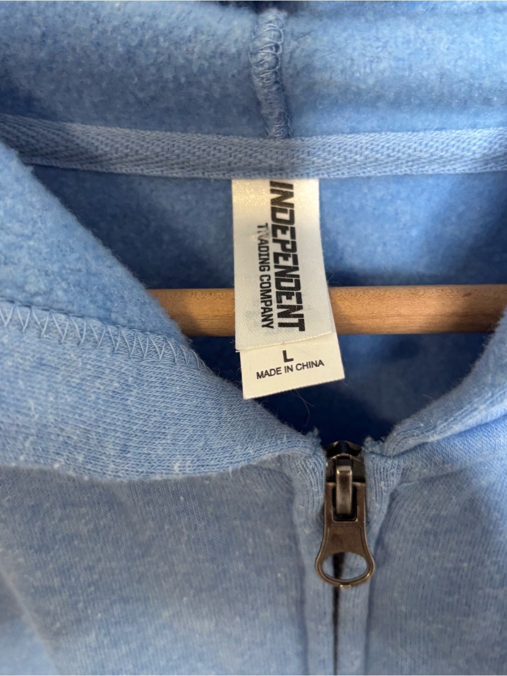 MR Ducks Blue Fleece Full Zip Hoodie Sweatshirt Jacket Sz Large - Picture 3 of 8